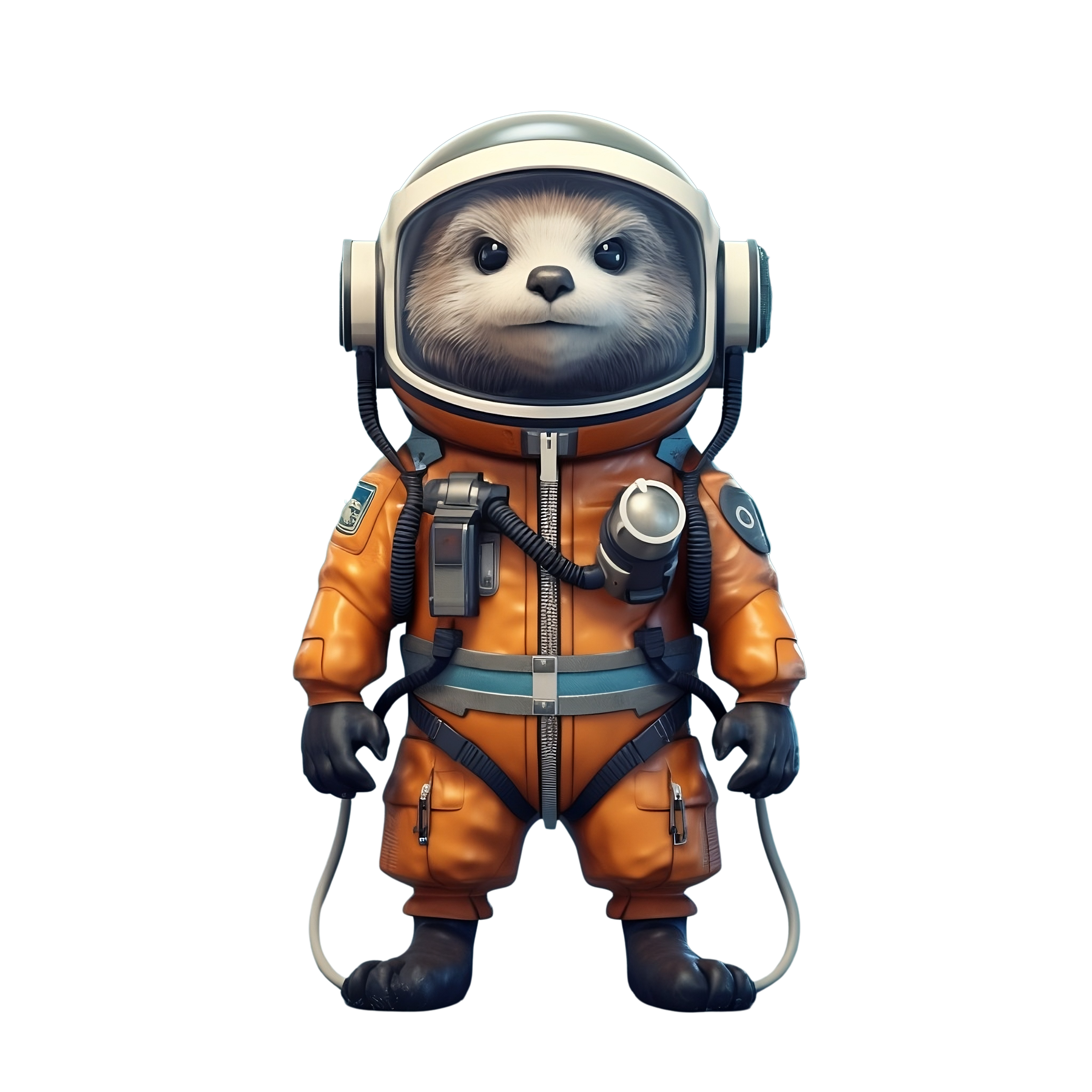 Futuristic otter in a space suit representing advanced AI solutions by Otter Trends.